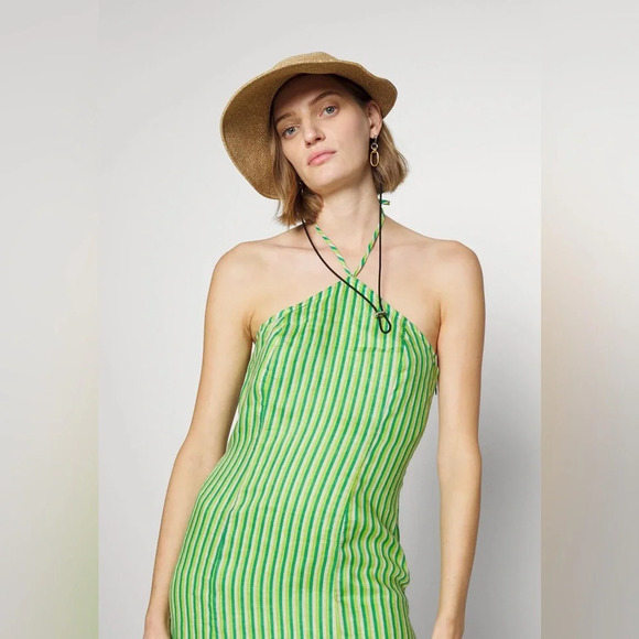 Faithfull The Brand Muthia Mini Dress In Bau-Bau Stripe Print - Picture 3 of 12